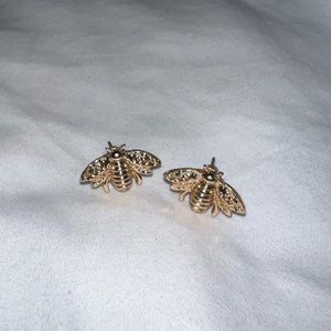 hot topic gold bee earrings